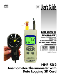 Thumbnail of document Manual - HHF-SD2 Vane Anemometer with Real Time Data Logger